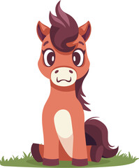 Cute cartoon horse character for 2026 Chinese New Year celebration