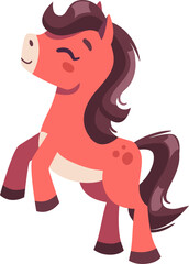 Cute cartoon horse character for 2026 Chinese New Year celebration