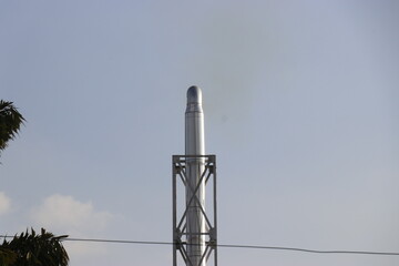 Stainless steel chimney or exhaust system used for the ventilation inside buildings