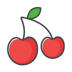 vector illustration of a red apple