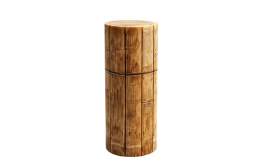 Wooden side table, a rustic and natural design  isolated on transparent background