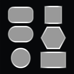 set of black and white buttons