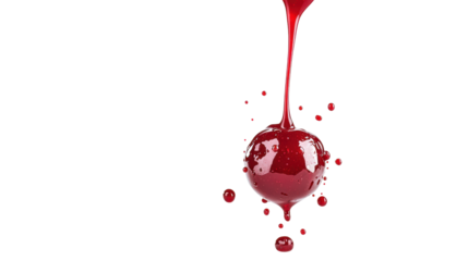 Cranberry Splash on Transparent Background