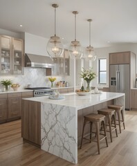 modern kitchen in modern house