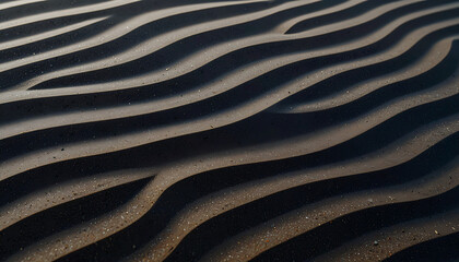 Dark Wavy Sand Ripples Abstract Texture