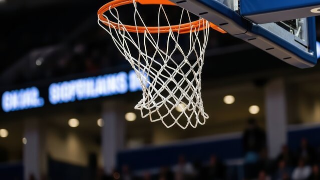 Detailed View of a Basketball Hoop and Net