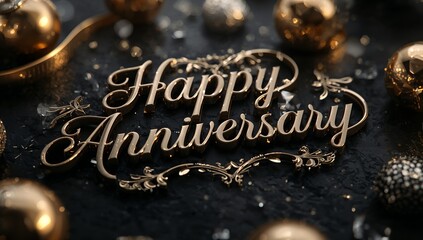 Celebrate an Anniversary With Elegant Decorations and Golden Accents at a Festive Gathering