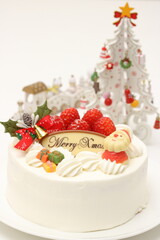 苺とクリームのクリスマスケーキ