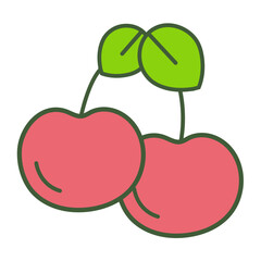 vector illustration of a cherry
