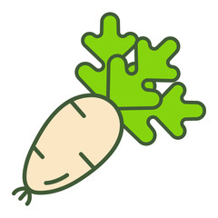 vector illustration of a Radish