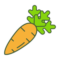 vector illustration of a carrot
