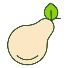 pear with leaf