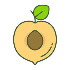 illustration of apple with leaf