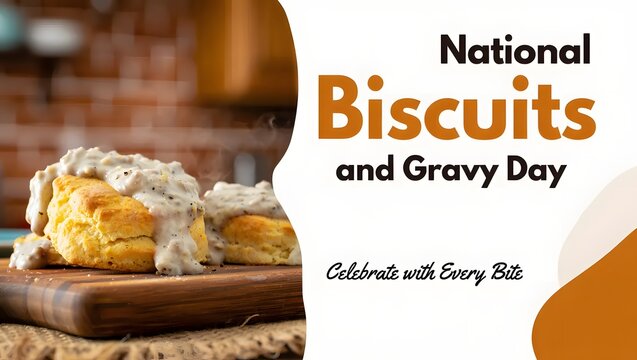 National Biscuits and Gravy Day Banner Design