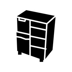 set of furniture icons vector glyph