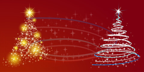 Merry Christmas tree element background vector illustration. Bright shiny Christmas light with Vector Christmas tree.