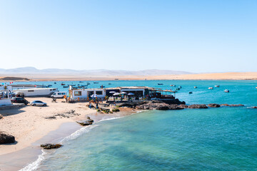 Fototapeta premium views of lagunillas coast in paracas, Peru