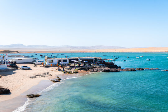 views of lagunillas coast in paracas, Peru