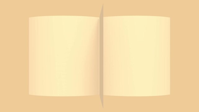4k 3D Flipping page curl transition animation being flipped over