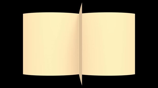 4k 3D Flipping page curl transition animation being flipped over