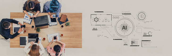 AI interface showing how artificial intelligence powers systems. AI Artificial intelligence...