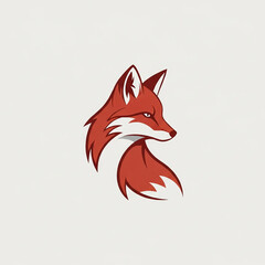 Obraz premium Elegant fox head illustration a minimalist vector design perfect for logo design and branding projects