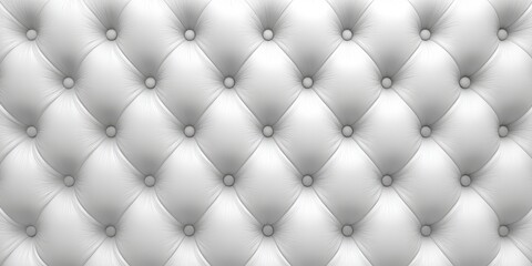 Obraz premium White tufted leather pattern creating luxury upholstery texture