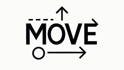 Arrow Direction Typography with Word Move