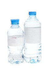 plastic water bottle isolated on white background