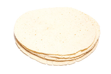 Mexican Corn Tortillas isolated on white background