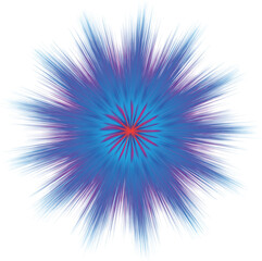 Obraz premium Abstract blue and red burst isolated on, creating a dynamic and vibrant design element perfect for adding a splash of color and energy