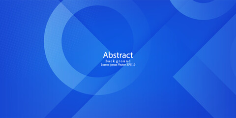 Fototapeta premium Modern Abstract Royal Blue Geometric Background Digital Technology Banner. Suit for banner, web, brochure, pamflet and presentation