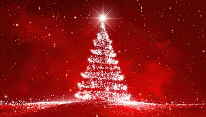 Sparkling Christmas Tree Illuminated with Festive Lights and Falling Snowflakes.