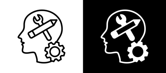 Soft Skills whiteblack icon