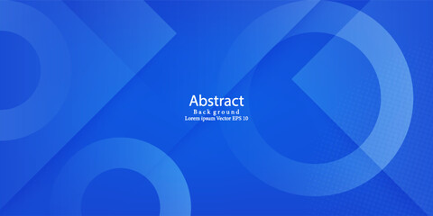 Modern Abstract Royal Blue Geometric Background Digital Technology Banner