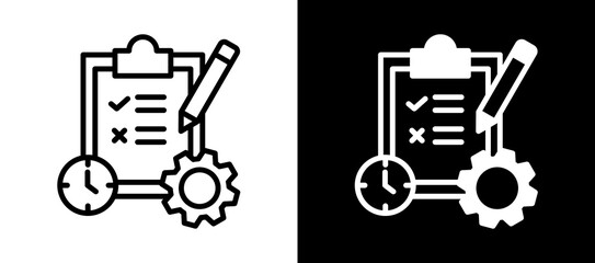 Project Management whiteblack icon