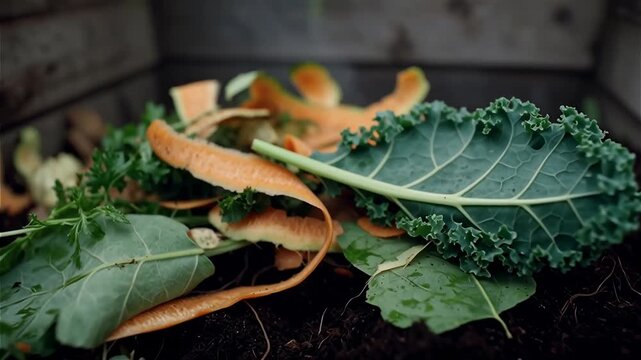 Hands adding food scraps to compost bin for organic gardening