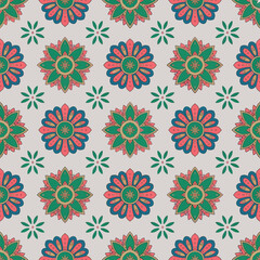 Rajasthani Floral Mandala Pattern Traditional Art Design