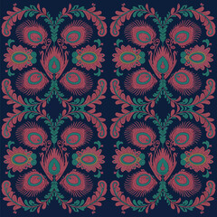 Rajasthani Peacock Feather Floral Art Pattern Traditional Design