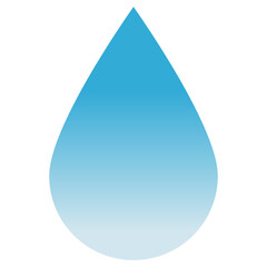 Minimal Blue Water Drop Icon with Gradient