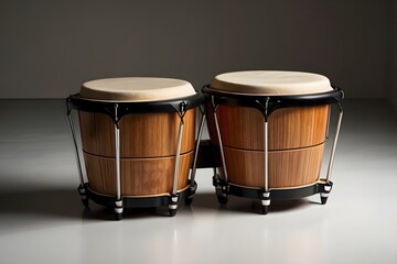 Bongo Drums on White Background, isolated, white 