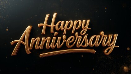 Celebrate Love With a Joyful Happy Anniversary Message in Golden Letters