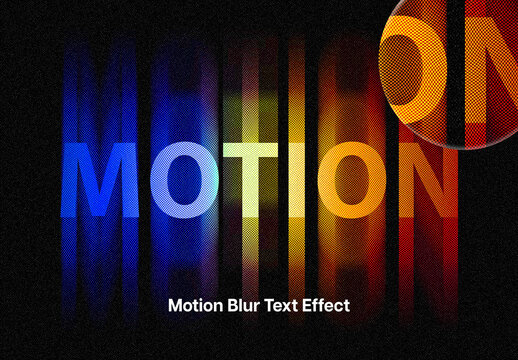 Motion Colorful Text Effect Mockup