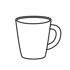 Simple Black Outline Coffee Mug
