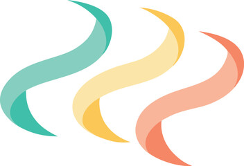 Colorful flowing ribbons abstract vector illustration for design projects scalable eps