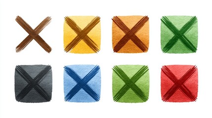 Artistic abstract tictactoe design in watercolor style high fidelity light shapes creative environment engaging viewpoint