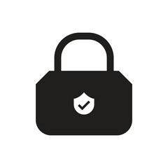 Vector Illustration of Lock Icon in Black