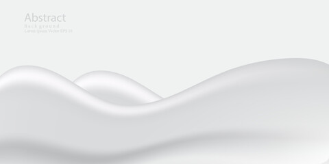 Abstract White Wavy Cloth Fabric Minimal Background Smooth Milk Splash