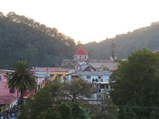 small Christmas magical town-pueblo magico- of Tlalpujahua in Michoacan, Mexico