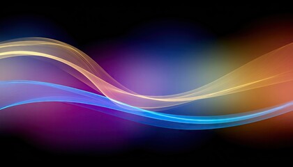 Abstract Flowing Waves of Light and Color with Pixelated Edges on a Dark Gradient Background